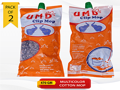 UMD 9 inch 480 gm extra wide cotton mop , floor mop color - mélange , wet floor mop with more width 23 cm and 30 cm length heavy duty mop